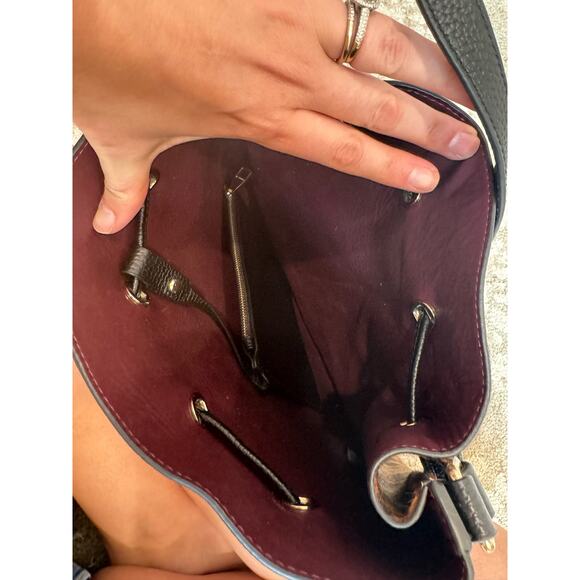 Karen Millen Leopard Print Drawstring Shoulder Bag Satchel w/ Wallet - Picture 7 of 8